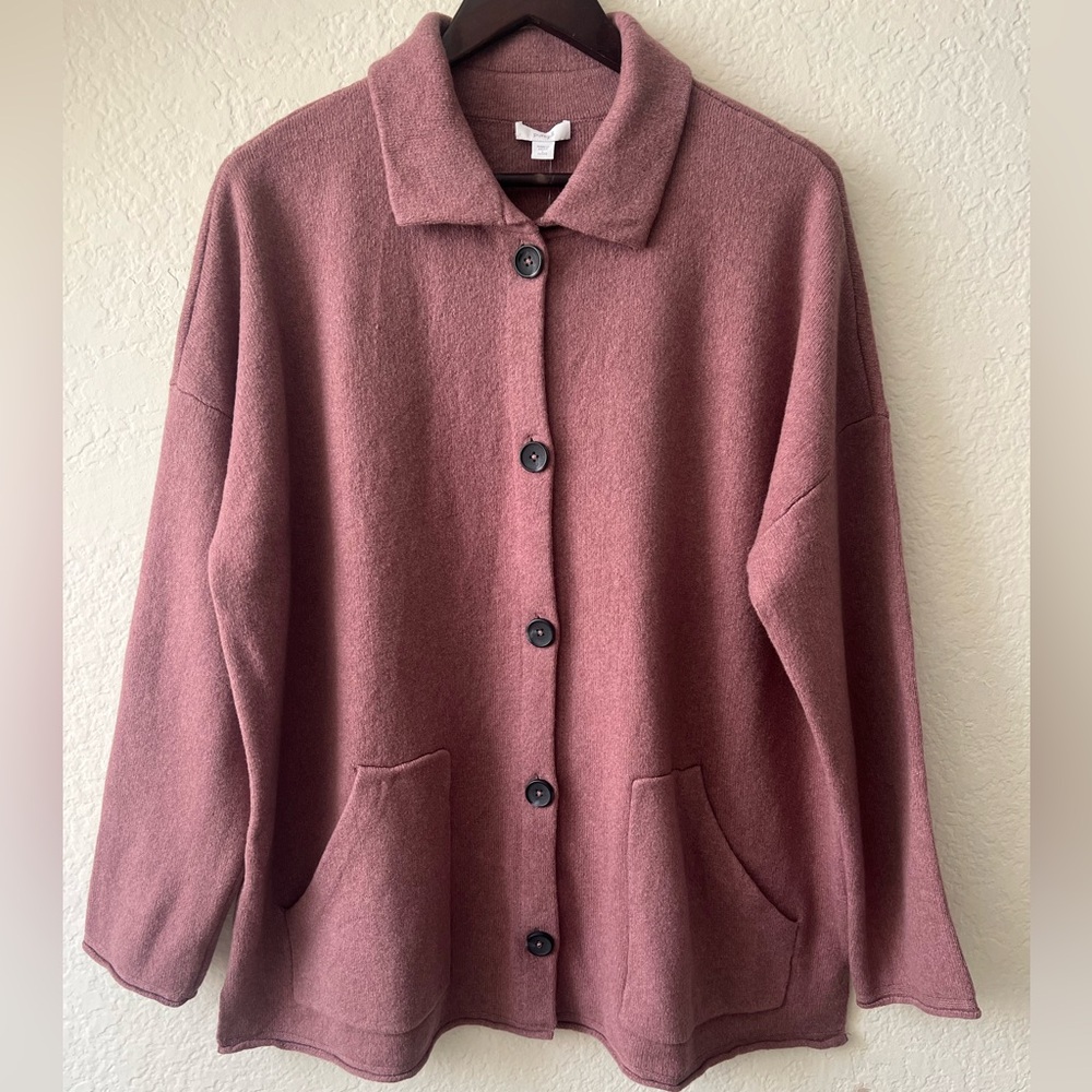NWT-Pure Jill Jacket Sweater Large Rosa Taupe